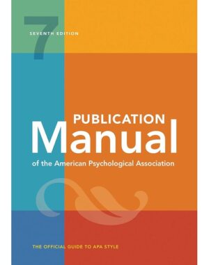 Publication Manual of the American Psychological Association 7th